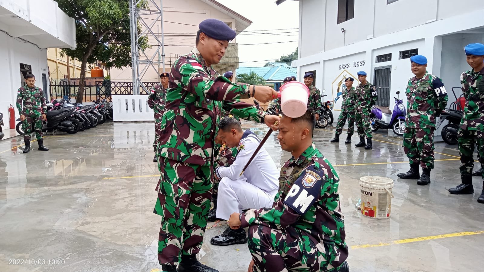 Kenaikan Pangkat Prajurit Lanal Tarempa Kala Waktu 01 Oktober 2022