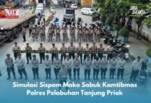Polres Priok, Perkuat Kesiapsiagaan Lewat Simulasi Sispam Mako Sabuk Kamtibmas Jaga Lingkungan