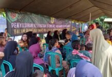 Kodim 0621/Kab.Bogor TMMD ke 128 Warga Desa Banyuasin Antusias, Serbu Penyuluhan Kesehatan Terpadu